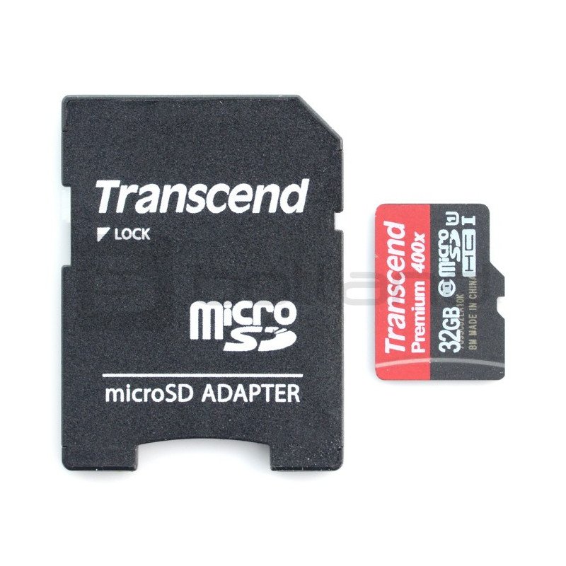 Transcend Premium 400x microSD Speicherkarte 32GB 60MB/s UHS-I Klasse 10 mit Adapter