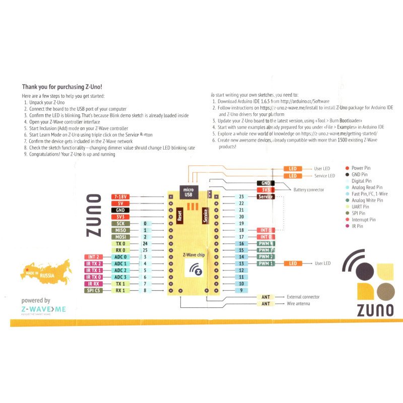 Z-Uno - Z-Wave-Board kompatibel mit Arduino