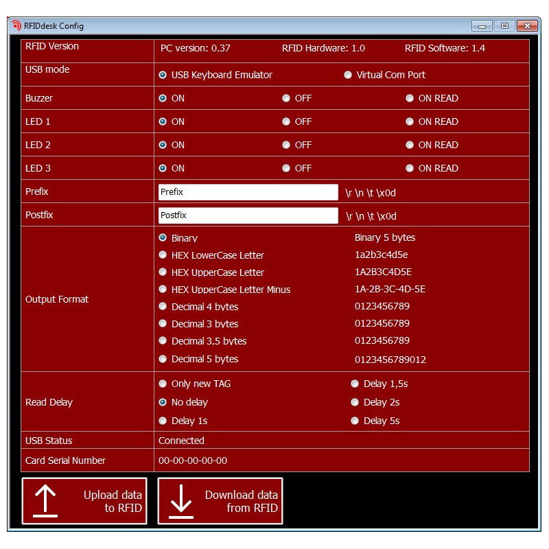 RFID-USB-DESK-Leser - Mifare 13,56 MHz