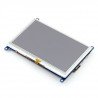 Resistiver Touchscreen LCD TFT 5 '' (B) 800x480px HDMI + USB Rev 2.1 für Raspberry Pi 3/2 / Zero + Schwarz-Weiß-Gehäuse - zdjęcie 4
