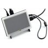 Resistiver Touchscreen LCD TFT 5 '' (B) 800x480px HDMI + USB Rev 2.1 für Raspberry Pi 3/2 / Zero + Schwarz-Weiß-Gehäuse - zdjęcie 3
