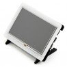 Resistiver Touchscreen LCD TFT 5 '' (B) 800x480px HDMI + USB Rev 2.1 für Raspberry Pi 3/2 / Zero + Schwarz-Weiß-Gehäuse - zdjęcie 1