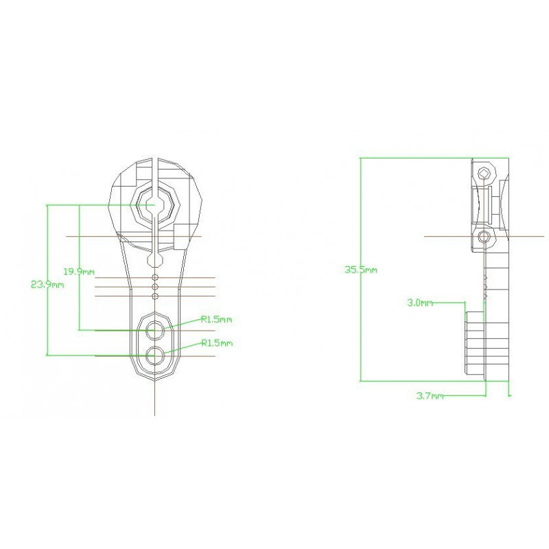 Aluminium-Schleppseil Feetech FK-AP-3-BK - 3,5 cm / 6 mm