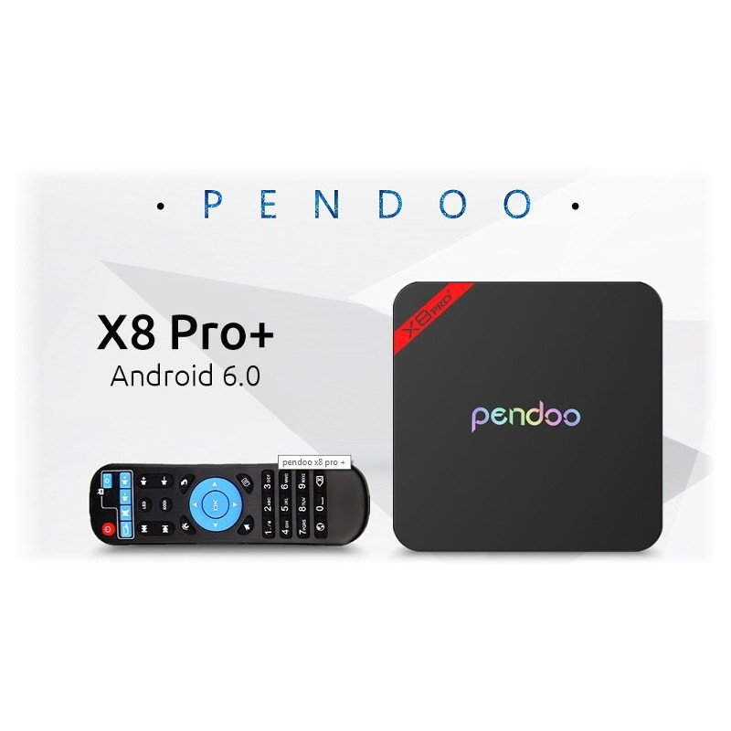 Android 6.0 Smart-TV-Box Pendoo X8 Pro + QuadCore 1 GB RAM / 8 GB
