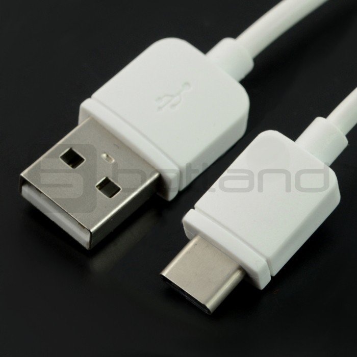 USB 2.0 Typ A - USB 2.0 Typ C Kabel - 1m weiß