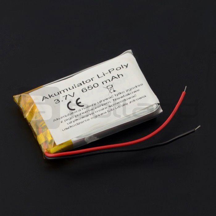 Li-Pol 650 mAh 3,7 V Akku