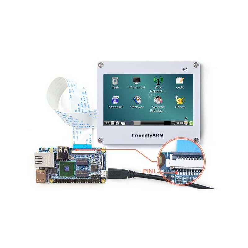 Resistiver Touchscreen H43 LCD 4,3 '' 480x272px für NanoPi