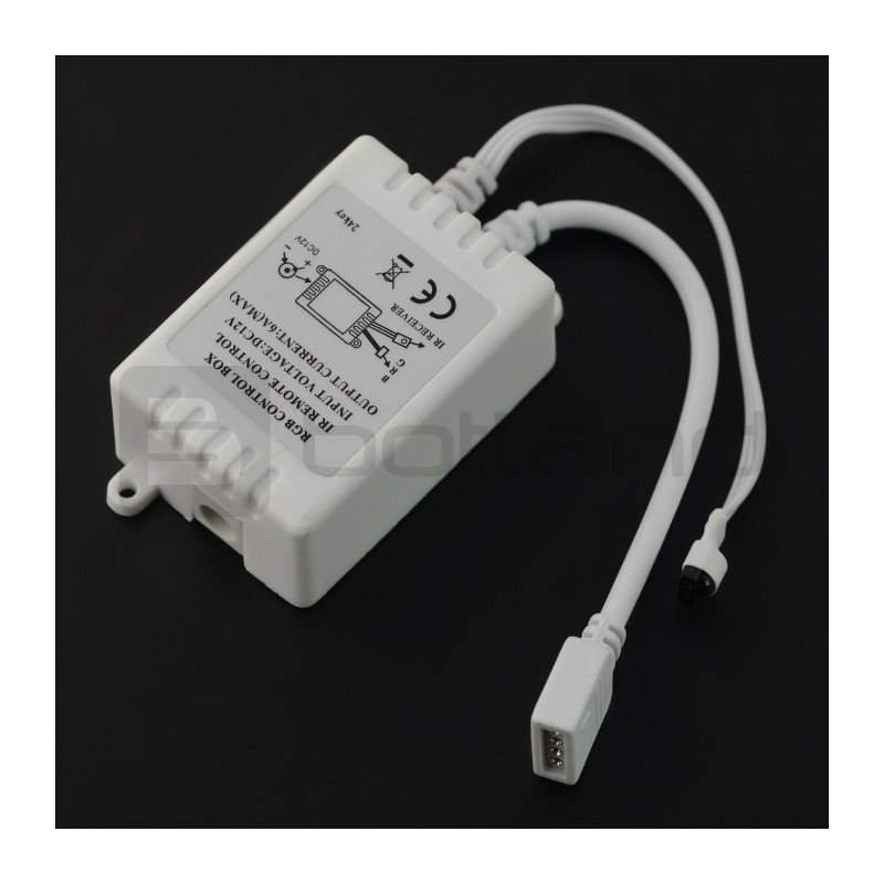 Controller von RGB-LED-Streifen und Streifen mit IR-Fernbedienung - 24 Tasten - MINI 72W