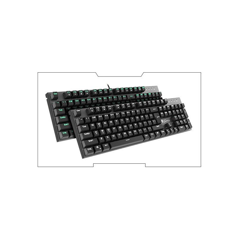Mechanische Tastatur - Genesis Thor 300 grüne Hintergrundbeleuchtung - Blau