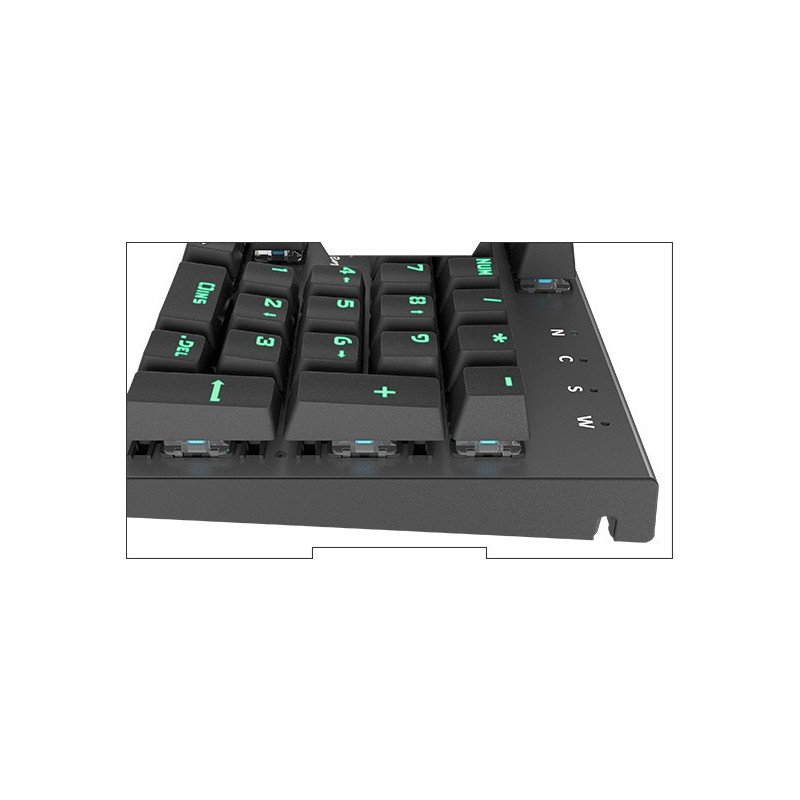 Mechanische Tastatur - Genesis Thor 300 grüne Hintergrundbeleuchtung - Blau