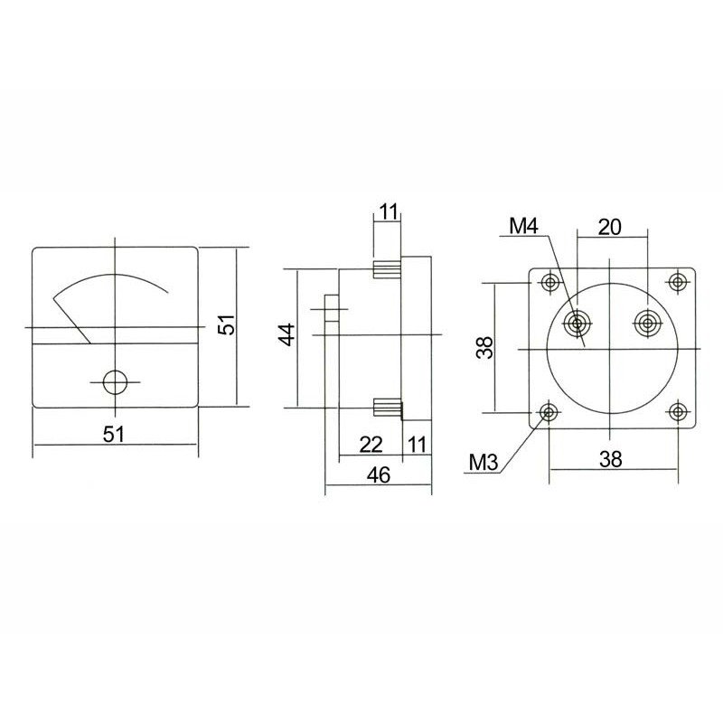Analoges Amperemeter - Panel DH-50 - 5A