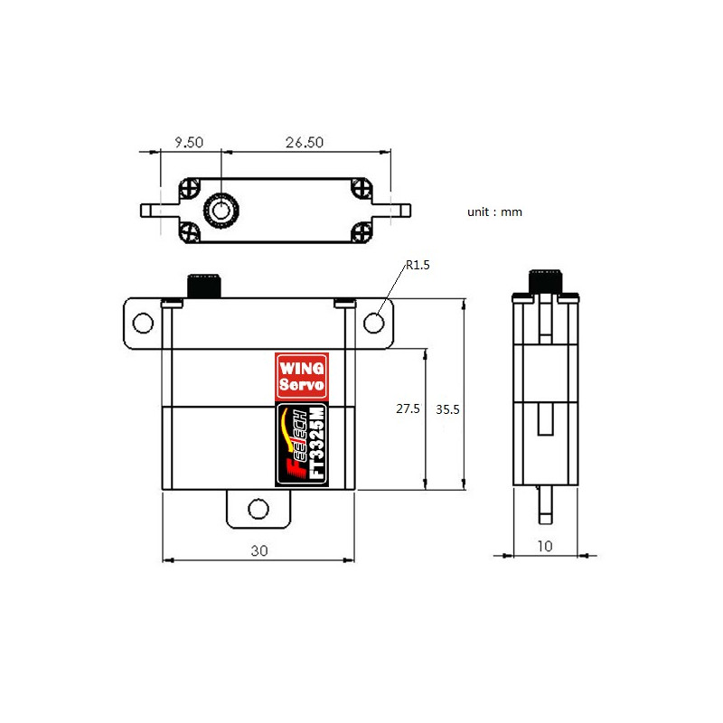 Servo Feetech Wing FT3325M - Mikro