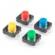 Sparkfun - Knöpfe Tact Switch 12x12mm - mehrfarbig - 4St.