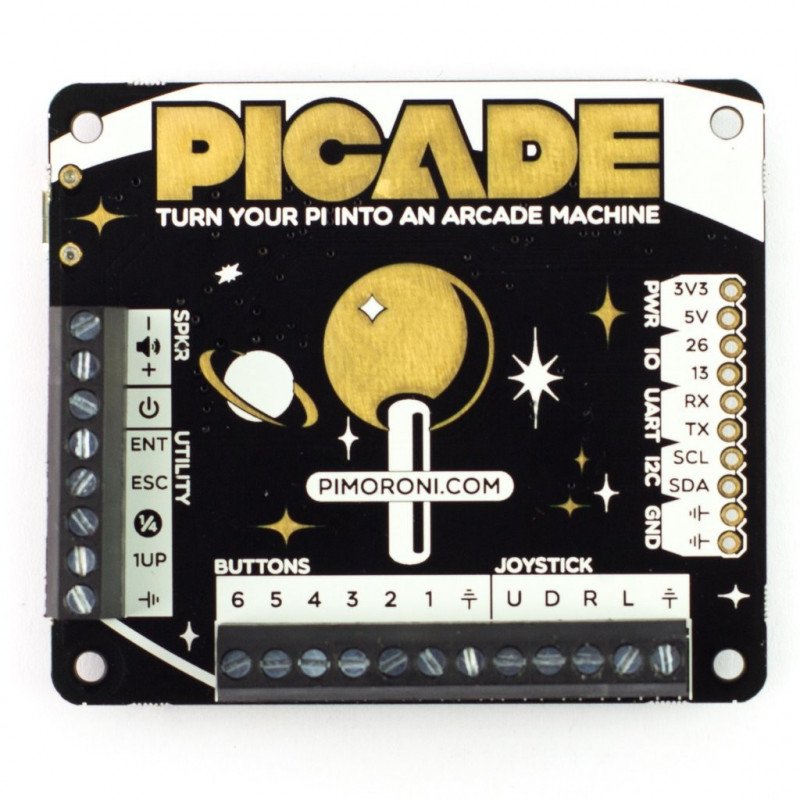 Picade HAT - Retro-Konsole - Schild für Raspberry Pi