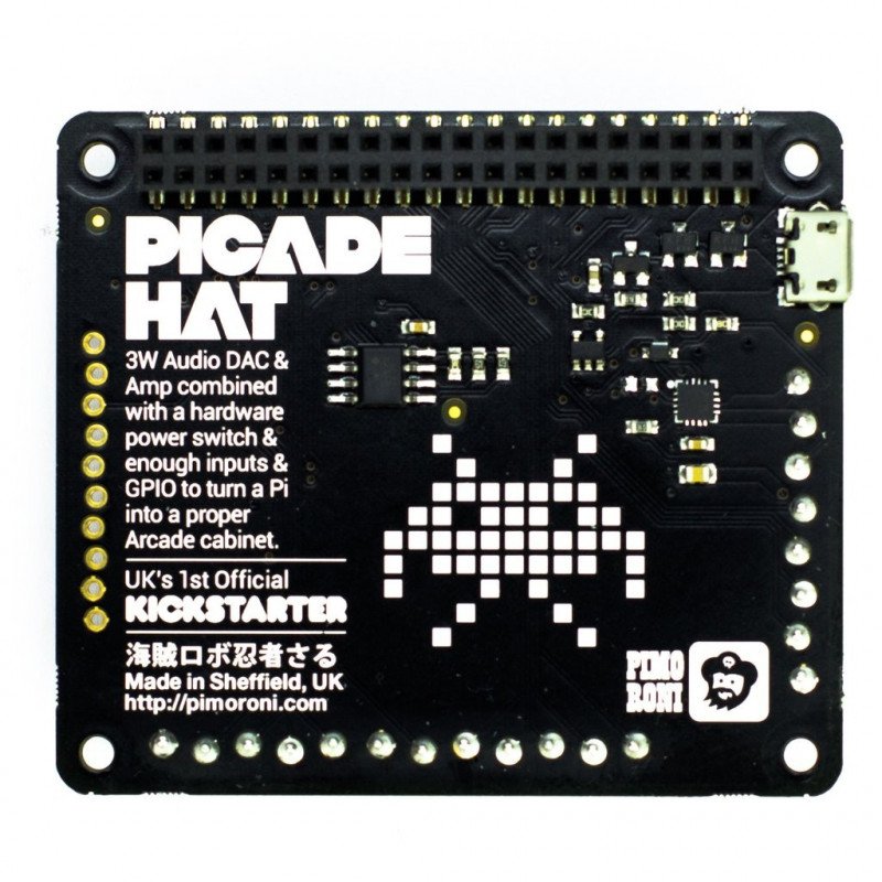 Picade HAT - Retro-Konsole - Schild für Raspberry Pi