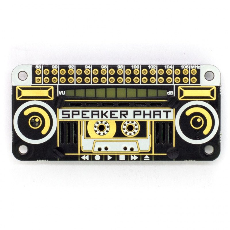 Lautsprecher pHAT - ein Overlay mit einem Lautsprecher und einem Verstärker für den Raspberry Pi