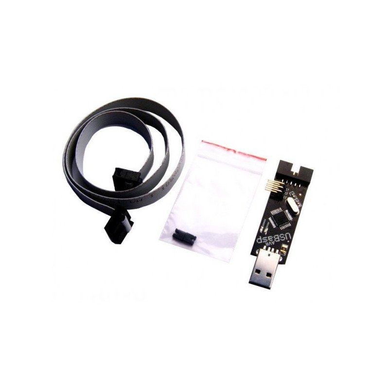 Programmierer AVR kompatibel mit USBasp ISP + IDC Tape - weiß