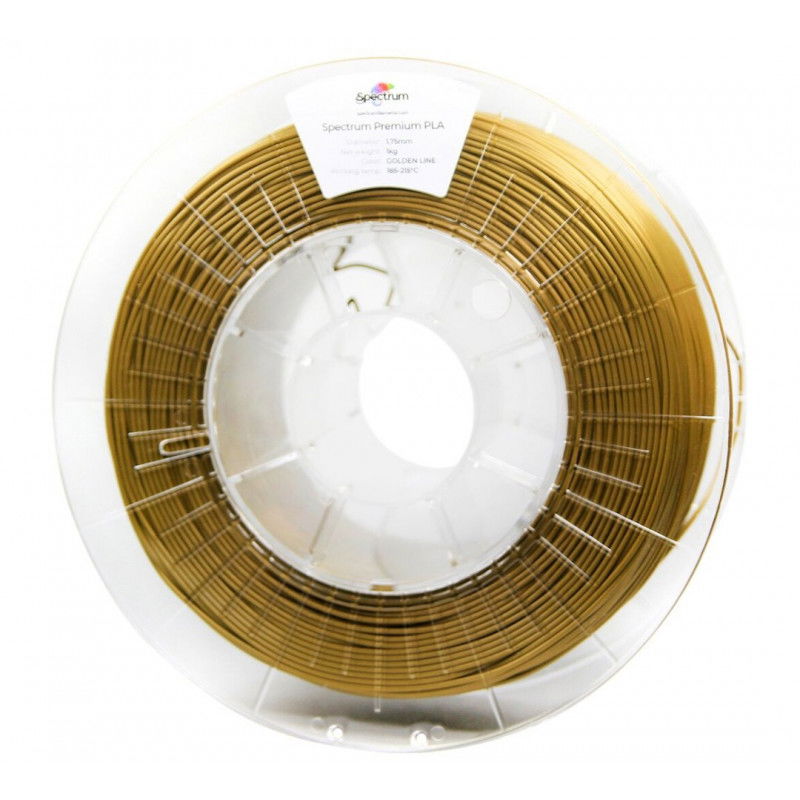 Spectrum PLA Filament 1.75mm 1kg - goldene Linie