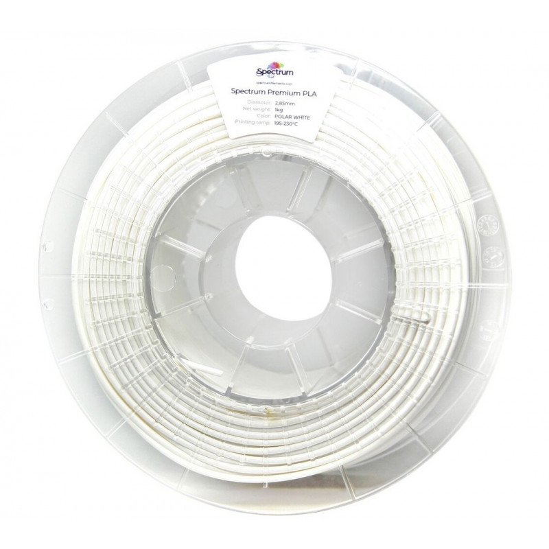 Filament Spectrum PLA 2,85 mm 1 kg - polarweiß