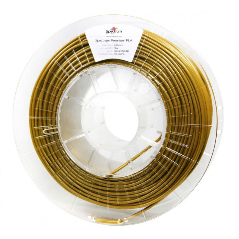 Filament Spectrum PLA 2,85 mm 1 kg - goldene Linie