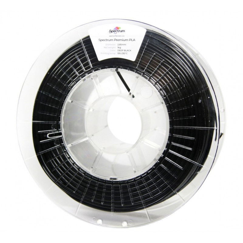 Spectrum PLA Filament 2.85mm 1kg - tiefschwarz