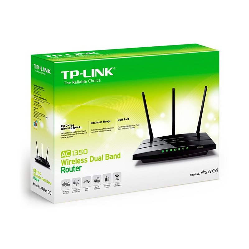 TP-Link Archer C59 Dualband-2,4/5-GHz-Router – 867 Mbit/s