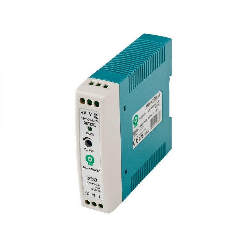 MDIN20W12 Netzteil für eine DIN-Schiene - 12 V / 1,67 A / 20 W