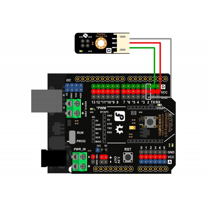 Reflektierender digitaler Linienverfolgungssensor für Arduino - DFRobot Gravity