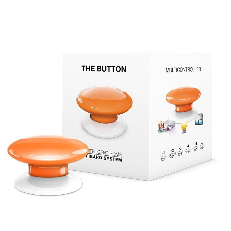 Fibaro Button - Hausautomationsknopf - braun
