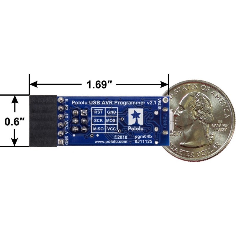 USB AVR Pololu v2.1 Programmierer - microUSB 3.3V / 5V