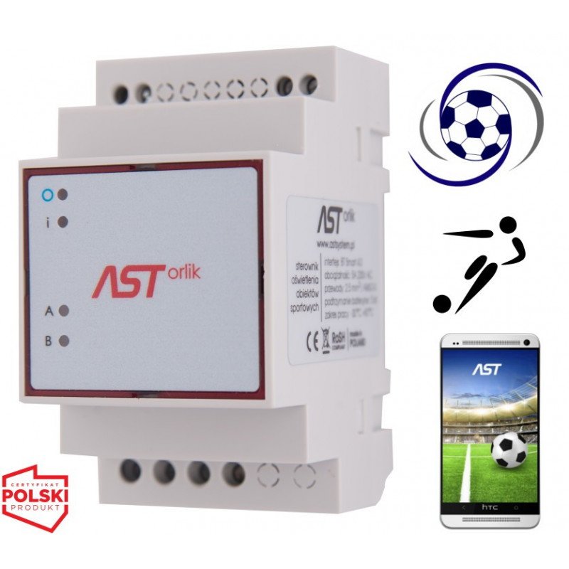 ASTorlik - Sportstätten-Beleuchtungscontroller für DIN-Schiene mit GPS - 2 x 230V / 5A Ausgang