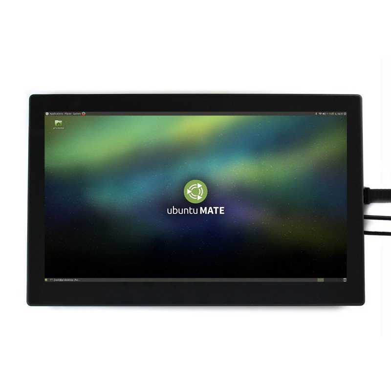 Kapazitiver Touchscreen, gehärtetes Glas LCD IPS 13,3 '' 1920x1080 HDMI + USB für Raspberry Pi 3B + / 3B / 2B / Zero + Gehäuse