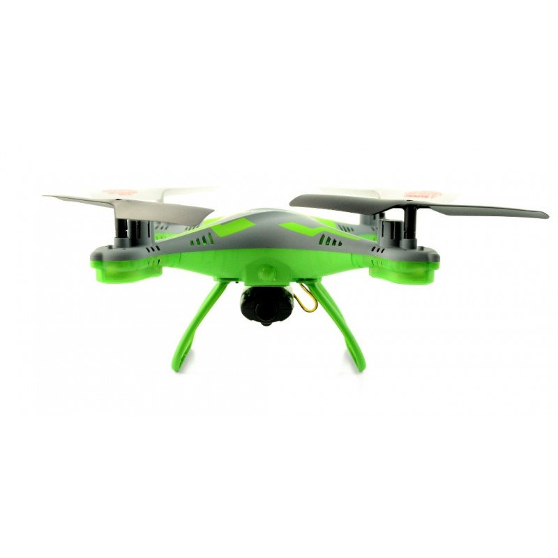 Drohne Quadrocopter OverMax X-Bee Drohne 3.1 Plus Wi-Fi 2,4 GHz mit FPV-Kamera grau-grün - 34 cm + 2 zusätzliche Batterien