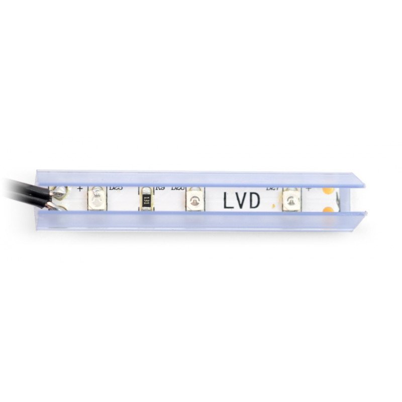 LED-Beleuchtung für Regale NSS60 - 3 LEDs, blau - 12V / 0,24W - Edelstahl