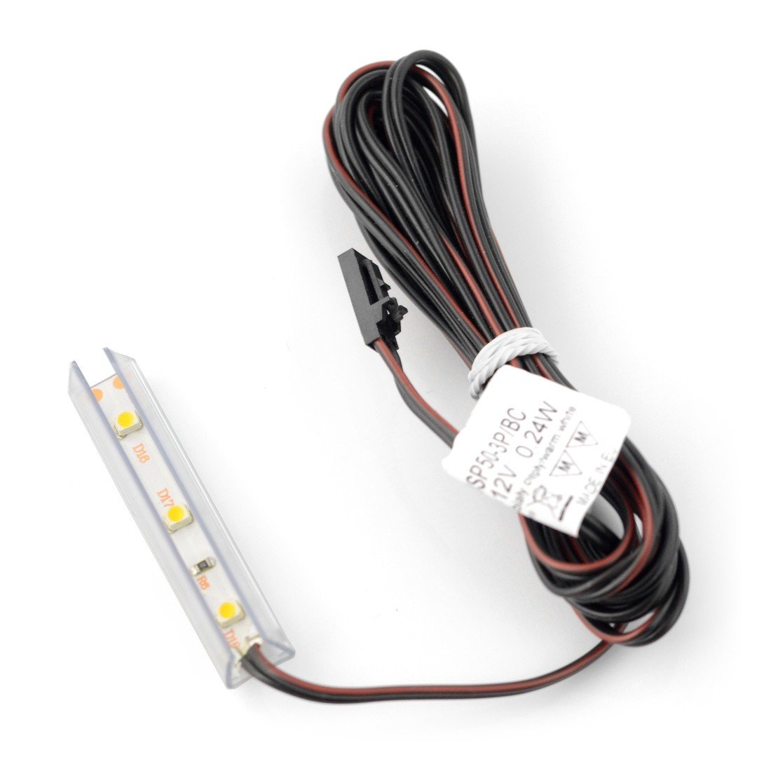 LED-Beleuchtung für Regale NSP-50 - 3 LEDs, weiß-neutral - 12V / 0,24W