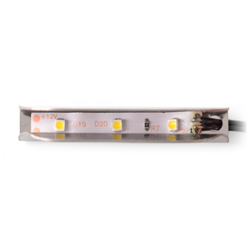 LED-Beleuchtung für Regale NSS60 - 3 LEDs, weiß-neutral - 12V / 0,24W - Edelstahl