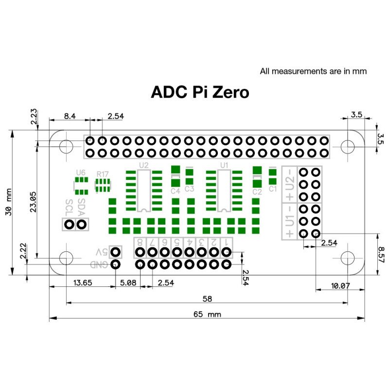 ADC Pi MCP3424 - 8-Kanal-A / C-Wandler
