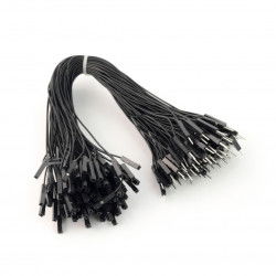Verbindungskabel weiblich-männlich 20cm schwarz - 100 Stk