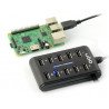 uGo UHU-1012 - aktiver HUB 10-Port USB 2.0 mit Schalter und 5V/2A Netzteil für Raspberry Pi - zdjęcie 3
