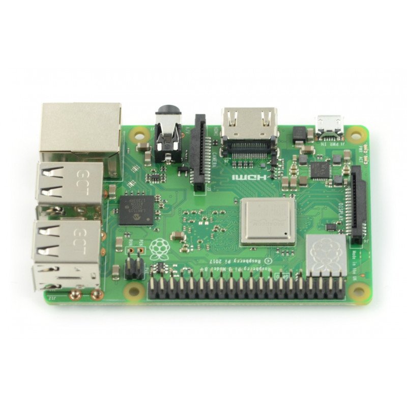 Raspberry Pi 3 Modell B + WiFi Dual Band Bluetooth 1 GB RAM 1,4 GHz