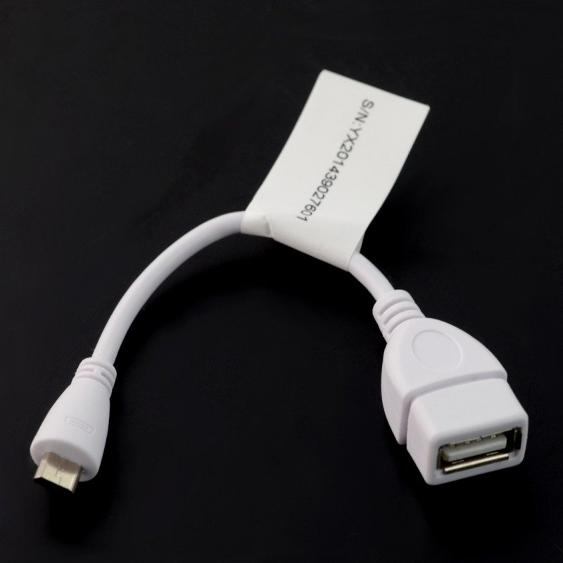 OTG Host microUSB - USB-Kabel - weiß - 13,5 cm