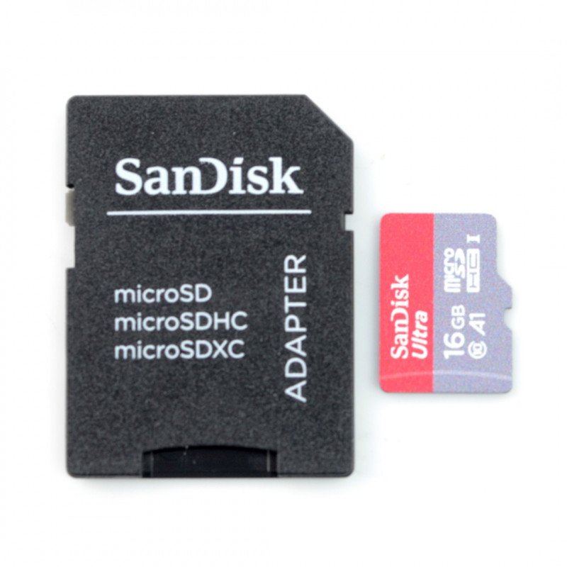 SanDisk Ultra 653x microSD 16GB 98MB/s UHS-I Klasse 10 Speicherkarte mit Adapter