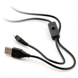 MicroUSB B - Ein Kabel mit Schalter - 1,5 m