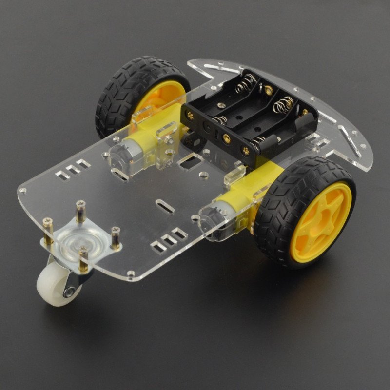 2-Rad-Roboter-Chassis mit Motoren - rechteckig