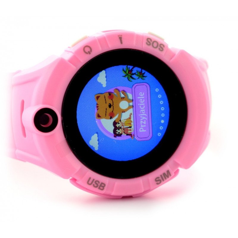 Watch Phone Kids mit GPS / WIFI-Locator - Pink