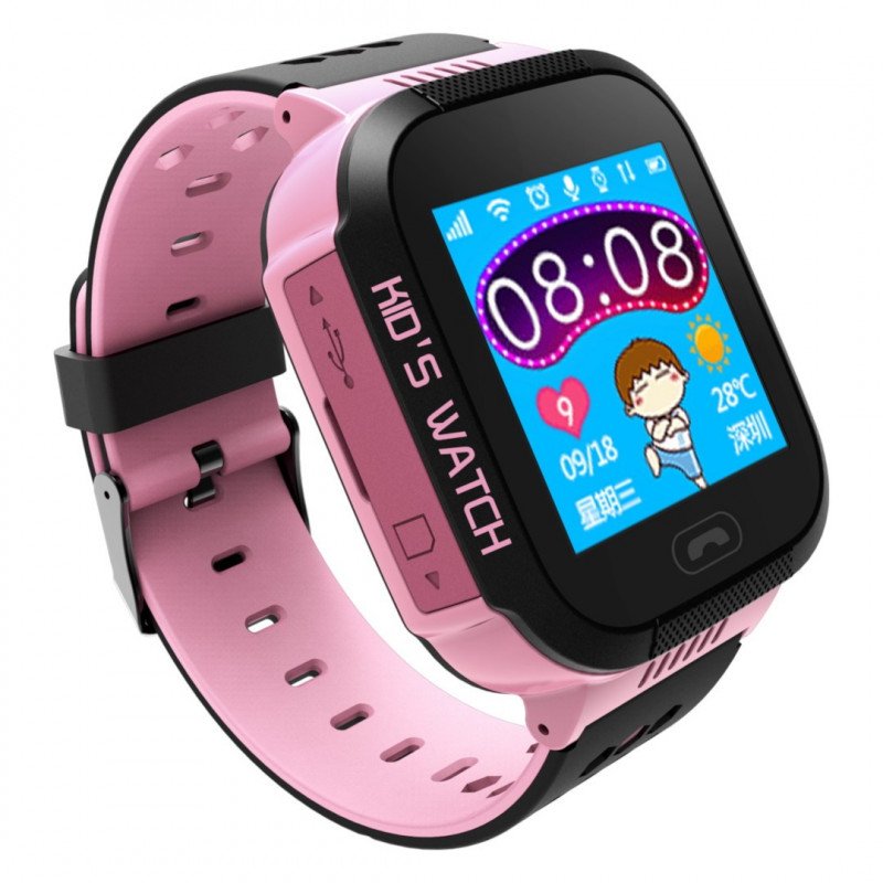 Watch Phone Go mit AW-K2 GPS-Ortungsgerät – Pink
