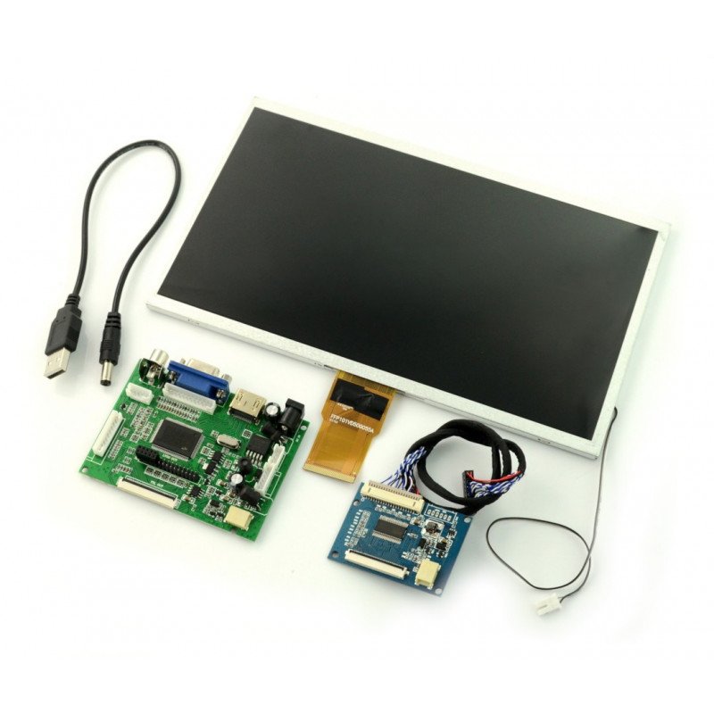 LCD TFT 10.1 '' 1024x600px für Raspberry Pi 3B + / 3B / 2B / B +