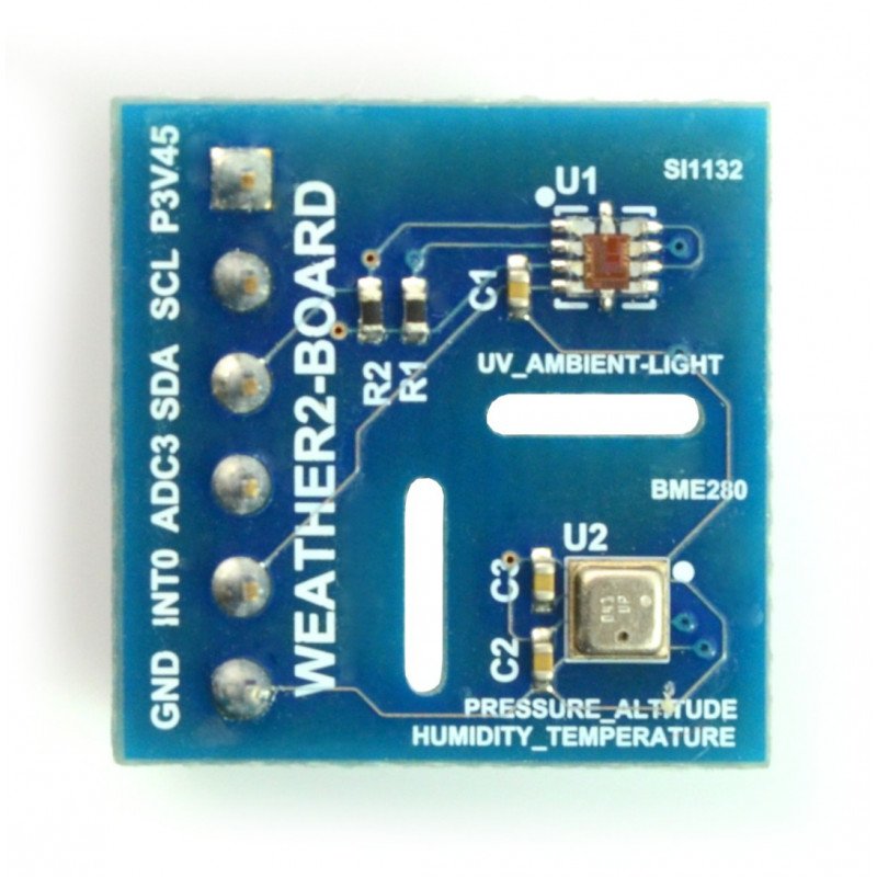 Weather Board 2 - Temperatur-, Feuchtigkeits-, Druck-, Licht- und UV-Sensor