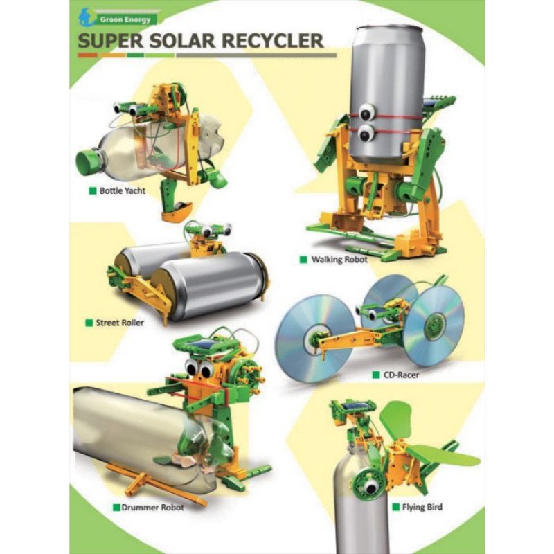 Lernset - Roboter 6 in 1 - Super Solar Recycler