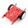Rotes Fahrgestell 2WD 2-Rad-Roboterfahrgestell aus Metall mit Motorantrieb - zdjęcie 1